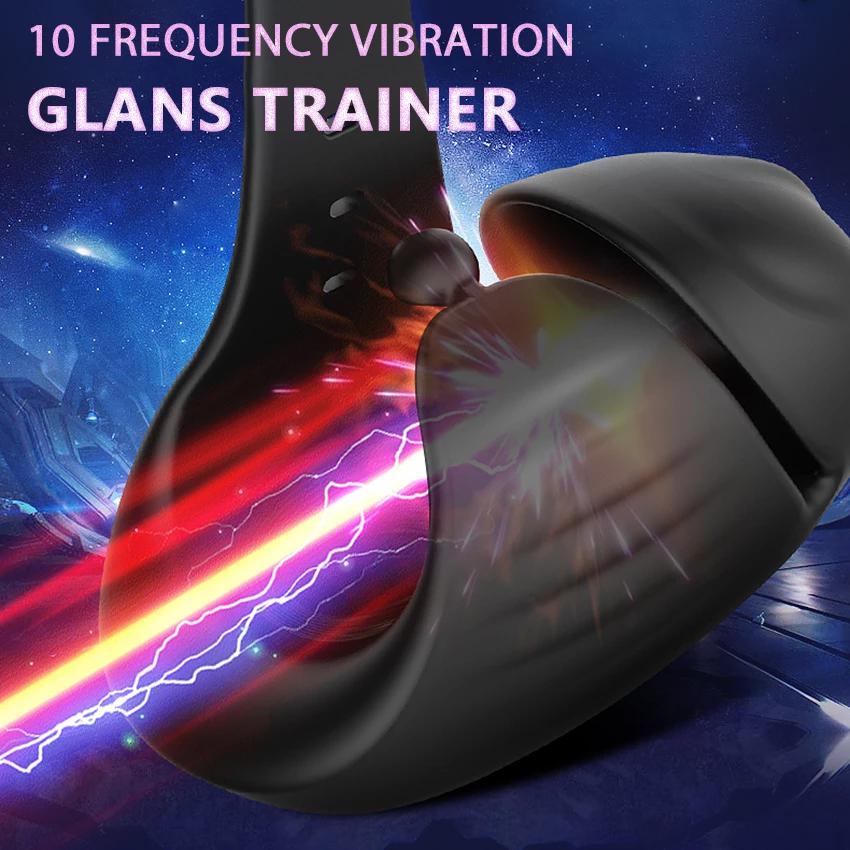 Vibrator Massager Exerciser Male Adult Toys Adjustable Masturbator Delayed Ejaculation Trainer Male Toys