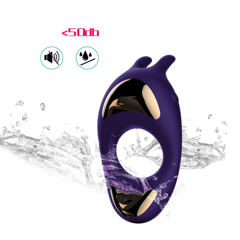 Vibrating Penis Ring for Penis & Clitoral Stimulation with 10 Intense Vibration Longer Harder Stronger Erection for Singles Couples, Waterproof, Rechargeable Penis Ring