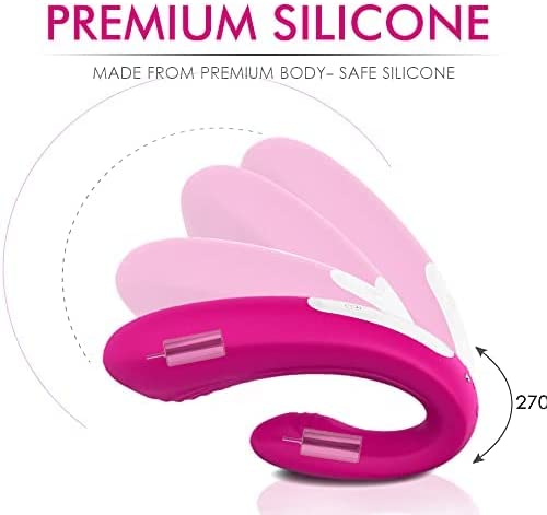 CENTEREL 9 Powerful Vibration Modes Waterproof Rechargeable G-spot Vibrator Wireless Remote Control Massager for Women or Couples-Rose Red