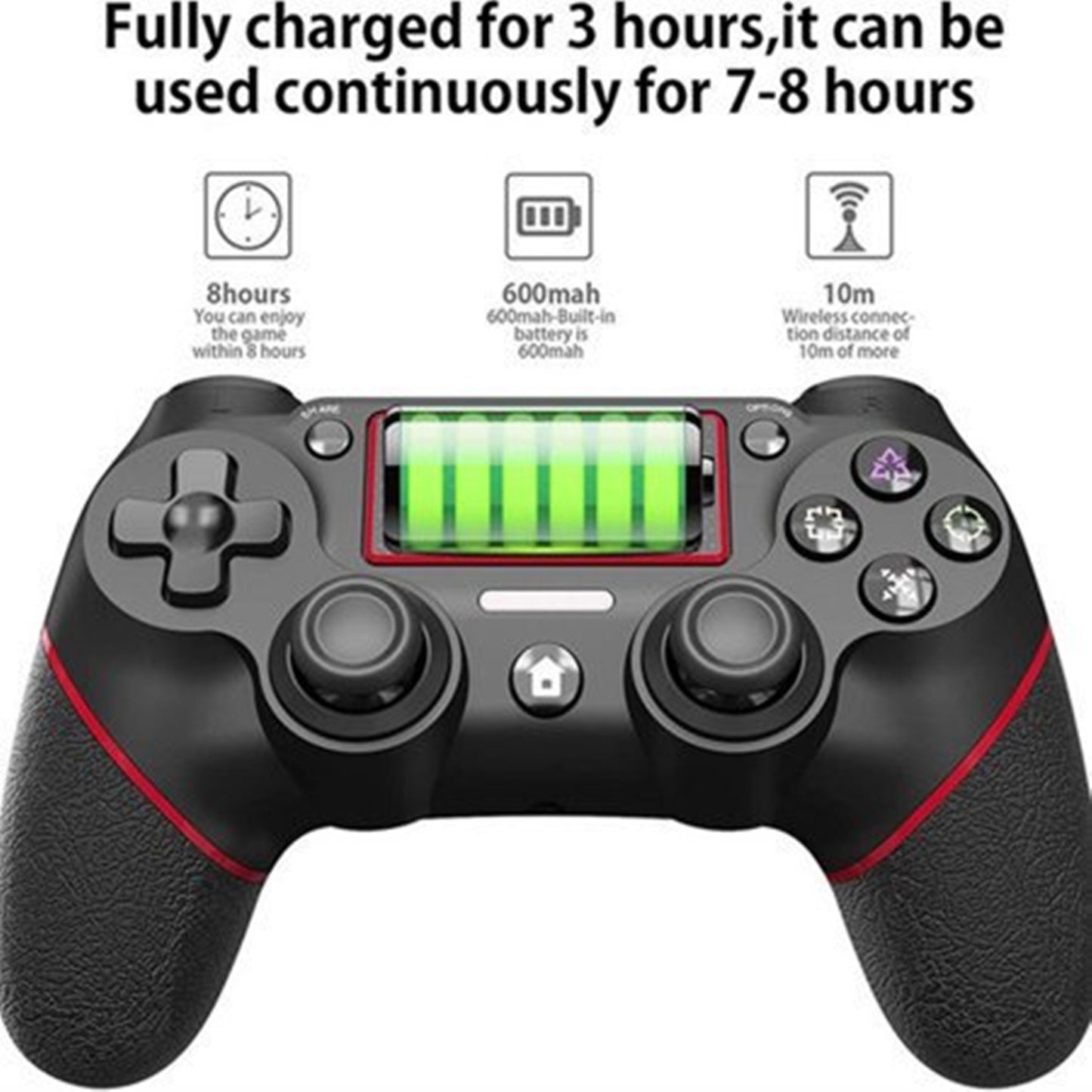 Wireless Controller for Playstation 4  with LED Indicator Gamepad Remote Joystick for PS-4/Pro/Slim