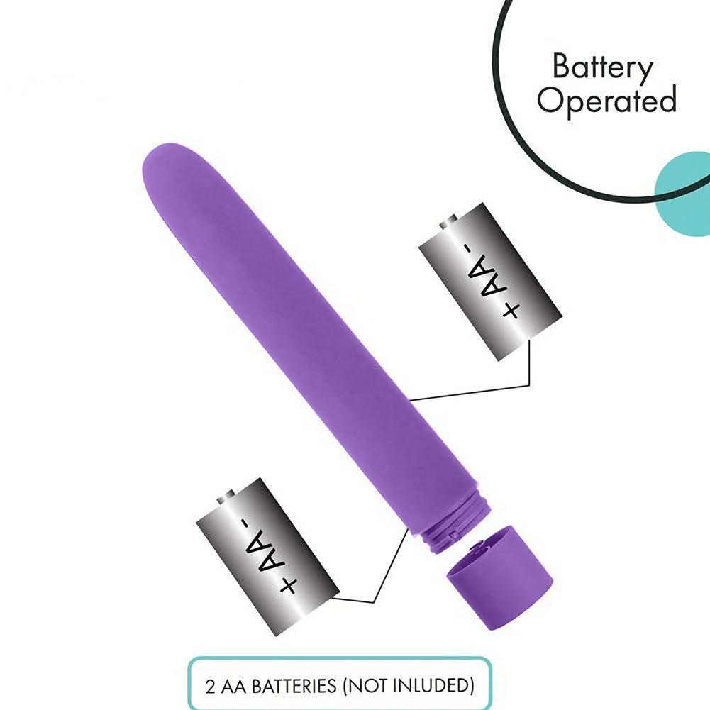 CENTEREL 7" Classic Vibrator 1 Button 10 Functions Water-Resistant Motor Adult Sex Toy-Purple