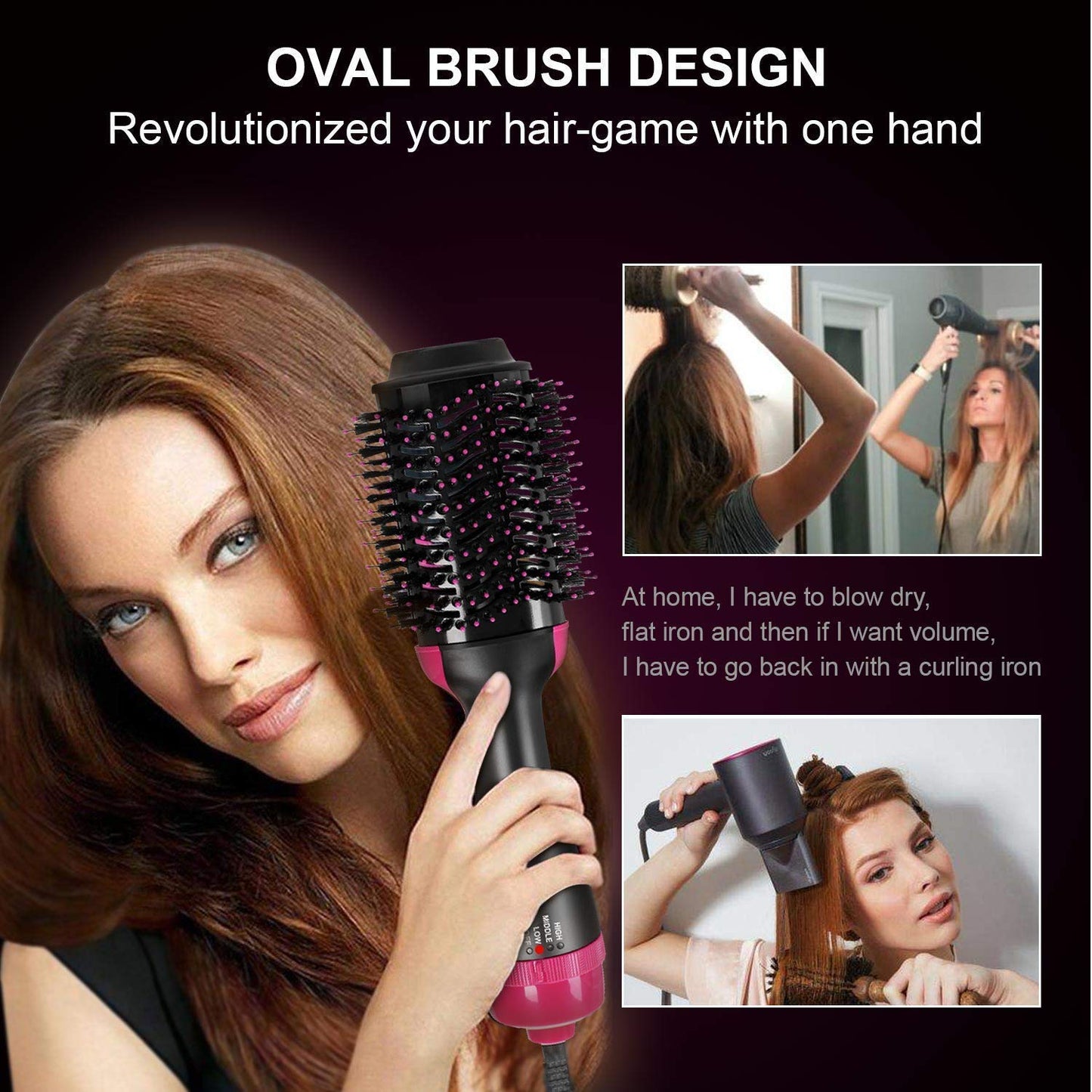 Hair Dryer One Step Hair Dryer & Volumizer Hair Dryer Revlone & Volumizing Styler Comb 3-in-1 negative ion Straightening Brush