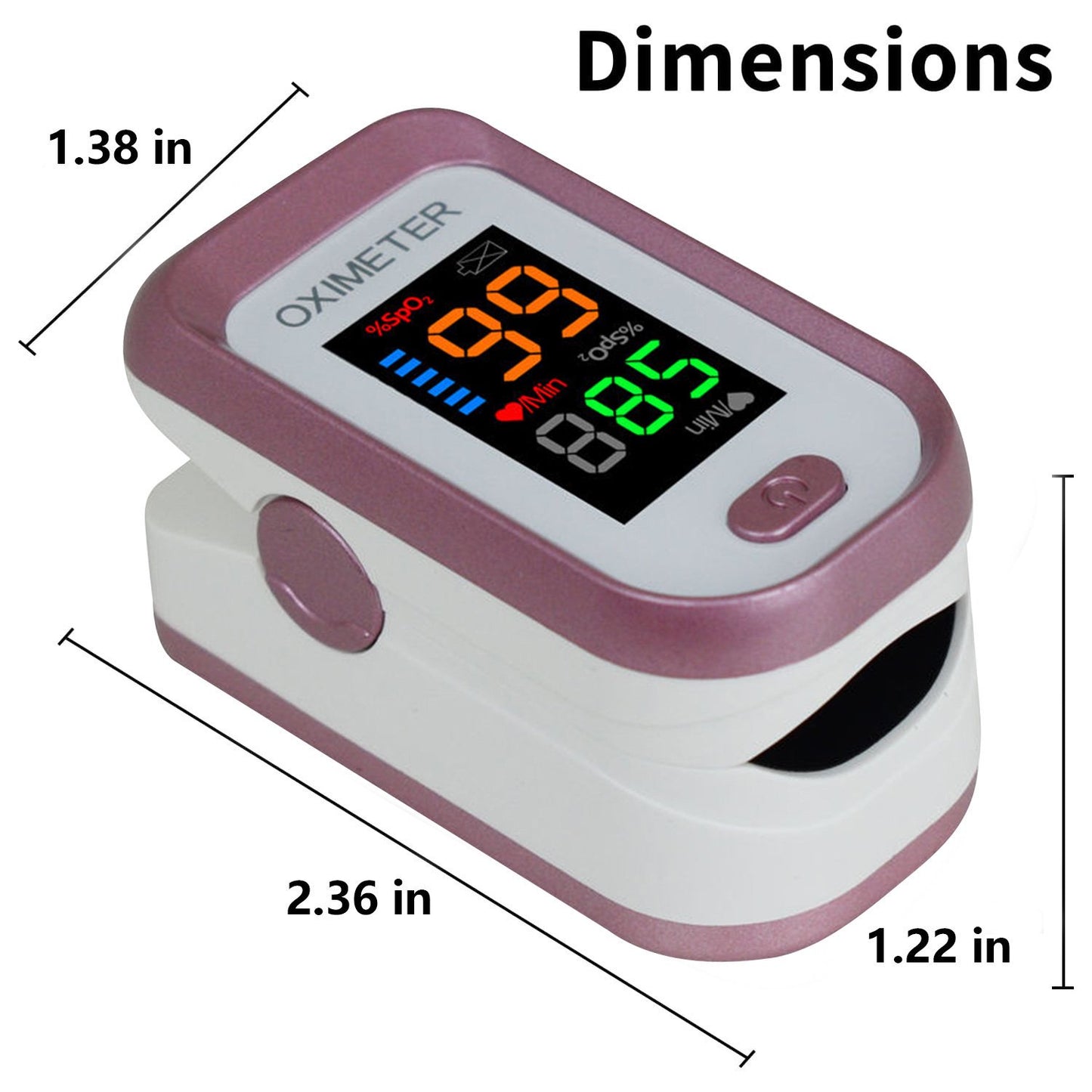 BDUN Fingertip Pulse Oximeter, Spo2 Blood Oxygen Saturation Oximeter Monitor