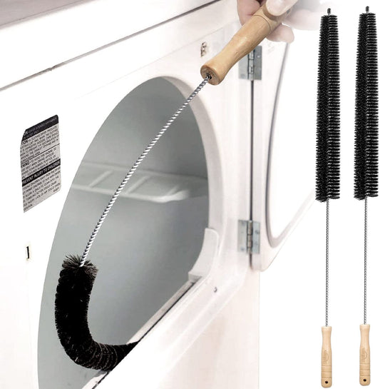 2 Pack Dryer Vent Cleaner Kit Dryer Lint Brush Vent Trap Cleaner Long Flexible Refrigerator Coil Brush Household Cleaning Brushes