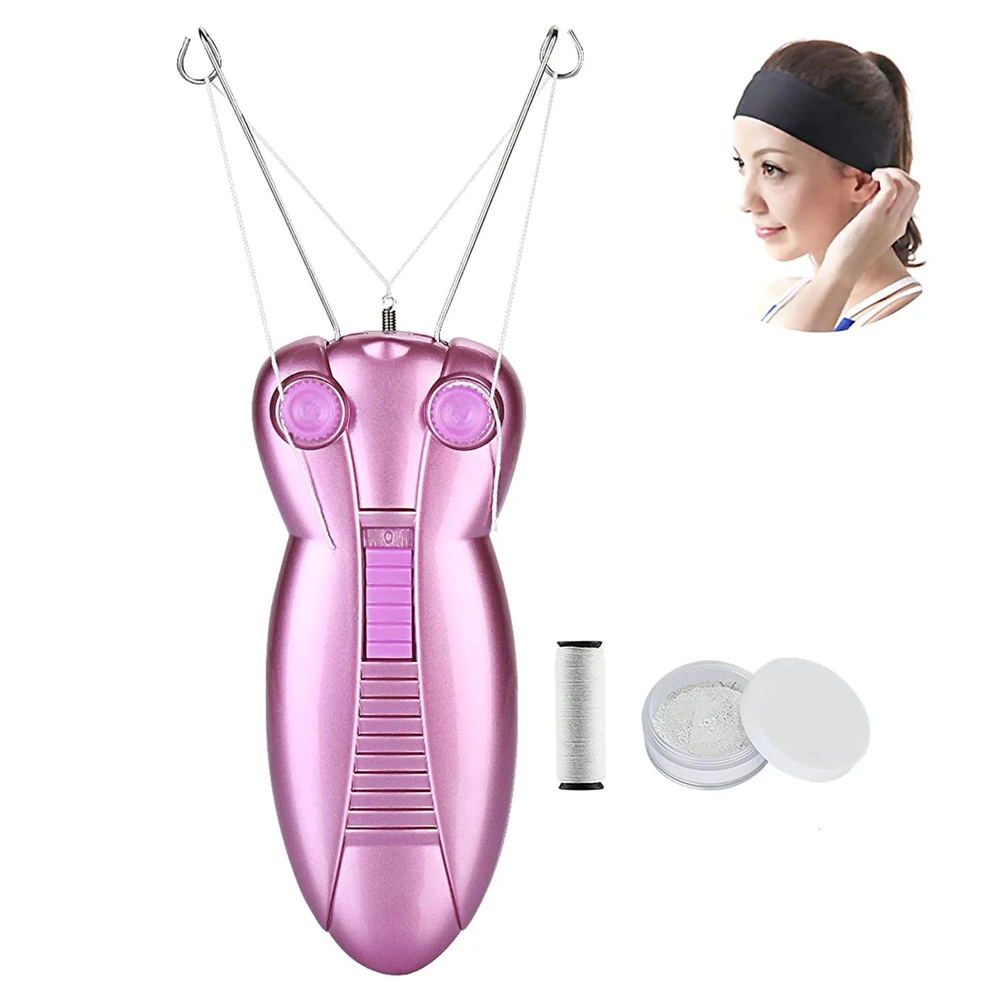 Centerel Ladies Facial Hair Remover Electric Women's Beauty Epilator Facial Threading Hair Removal Shaver Face Massager Pull Faces Delicate Device Depilation，Female