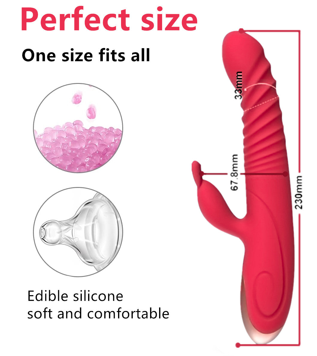 Centerel Vibrator Rabbit Massager G-spot Vibrator with 8 Vibration & 7 Stretch Adult Sex Toys for Women and Couples