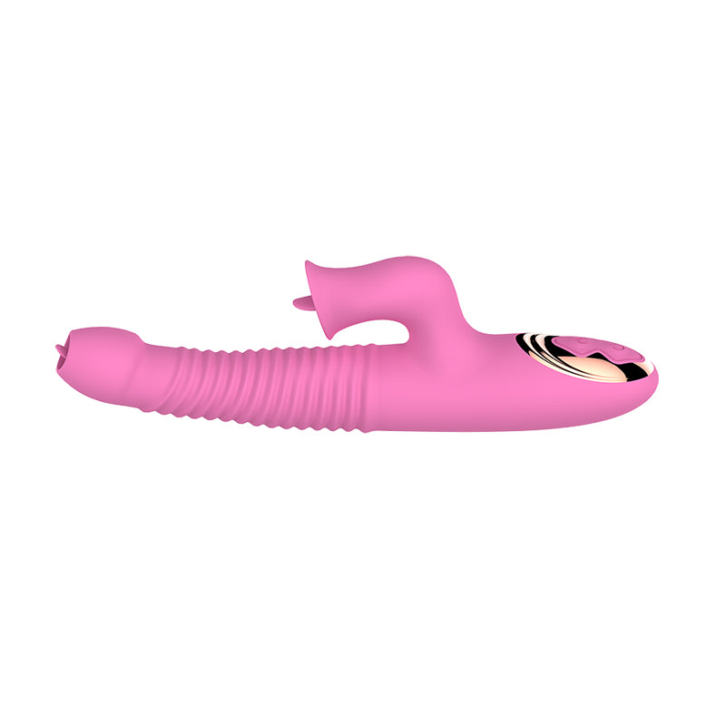 Toy Vibrator for Women, 2 in 1 Clitoral Stimulator Tongue Licking Thrusting G Spot Vibrator with 10 Modes, Adult Sex Toyl for Woman Couples