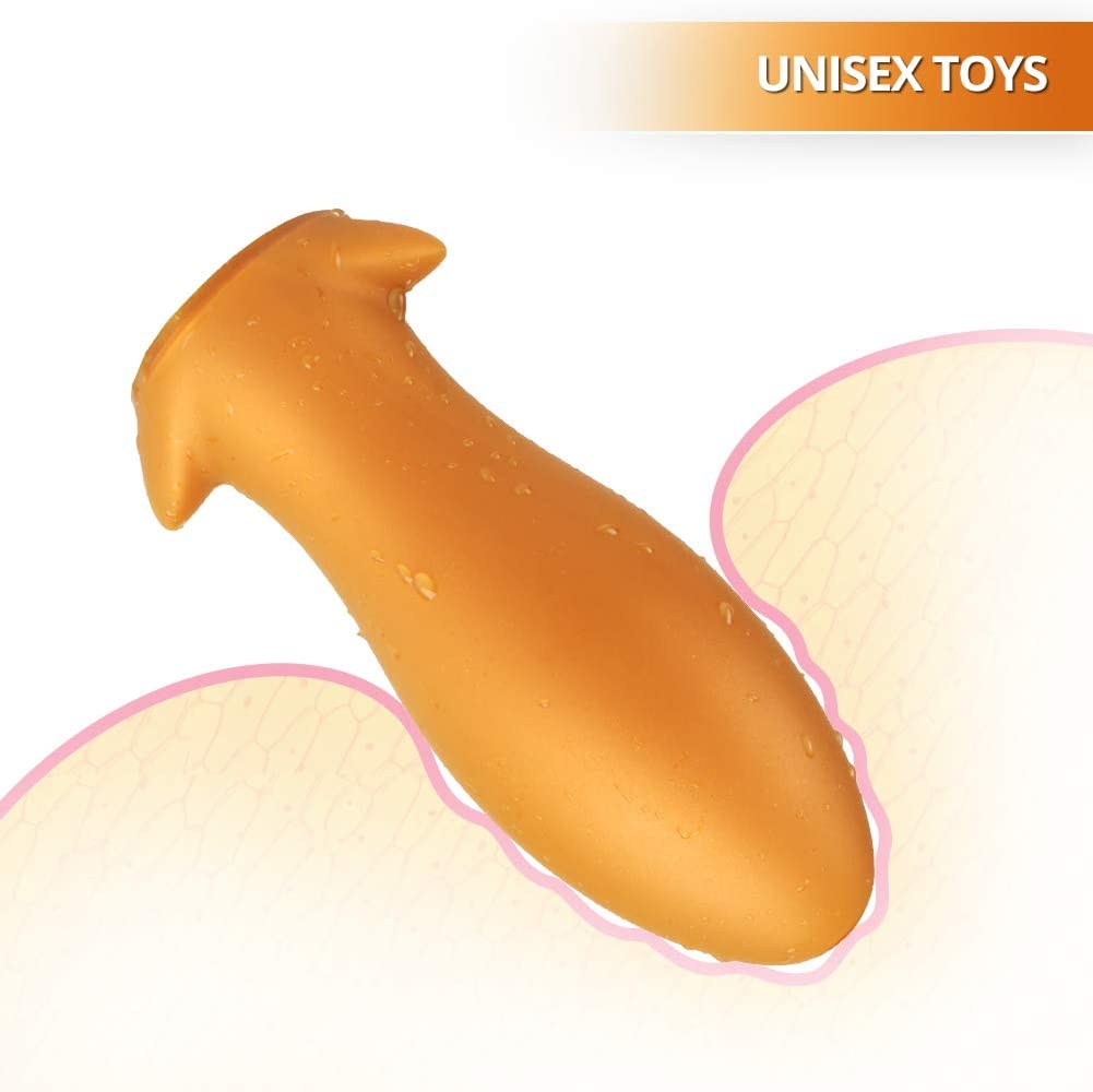 CENTEREL Super Big Butt Plug Trainer,Liquid Silicone Anal Plug Prostate Massage Anus Dilator Anal Ball for Beginner Advanced Men Women-S