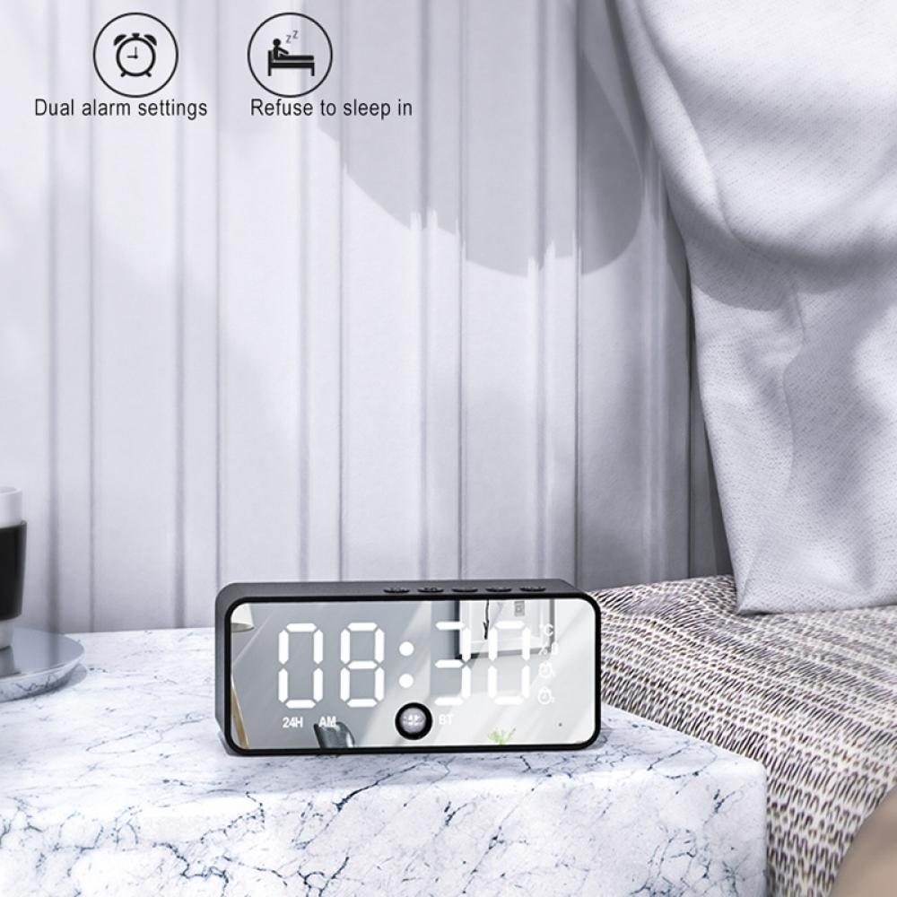 Alarm Clock for Bedroom, 2 Alarms Loud LED Big Display Clock with USB Charging Port, Adjustable Volume, Dimmable, Snooze, Plug in Simple Basic Digital Clock for Deep Sleepers Kids Elderly Home Office