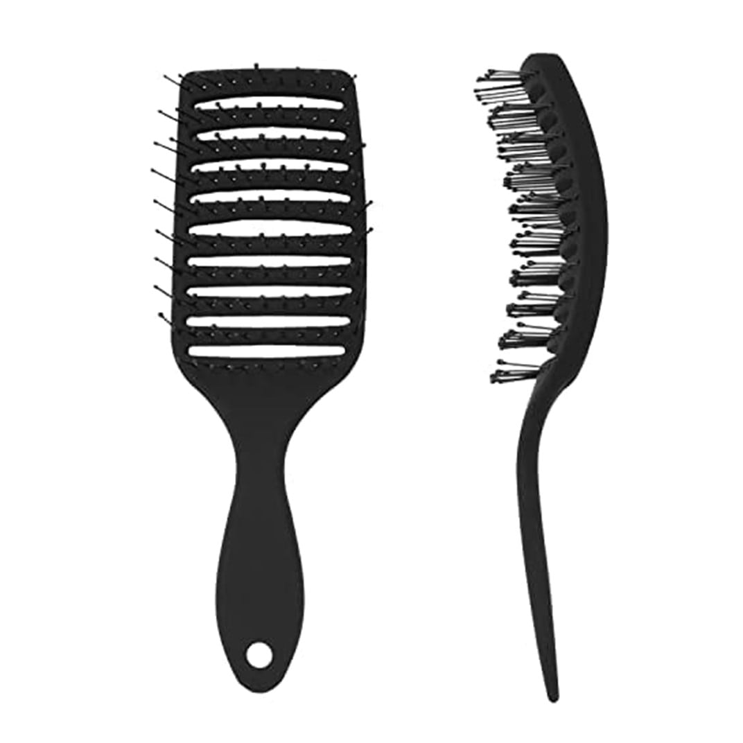 Laverner Brush Curved Vented Brushes for Women, Detangling Brush Suitable for Wet, Dry, Straight or Curly Hair