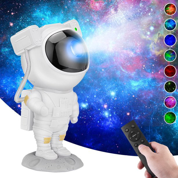 Mimeng Light Projector for Bedroom, Star Projector Galaxy Night Light with Timer & Remote Control, Rotatable Galaxy Projector Star Projector, Astronaut Projection Lamp