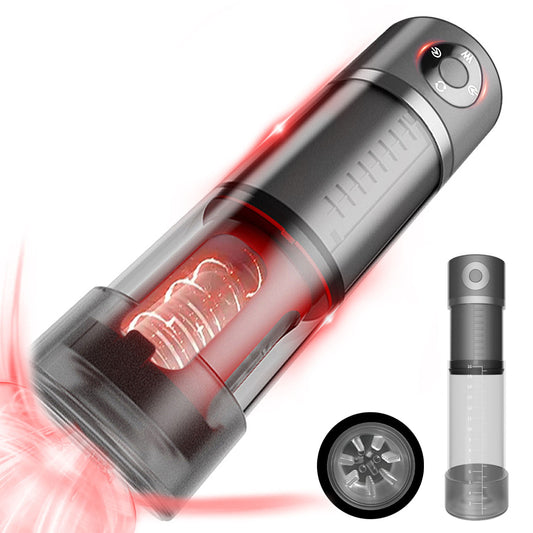 2 in 1 Automatic Male Masturbator & Penis Pump with 5 Rotating & 5 Sucking Modes Adult Sex Toys for Men