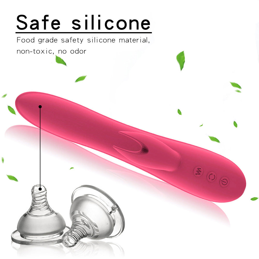 Centerel Rabbit Vibrator Dildo with 10 Vibrating Modes and 42℃ Heating G-Spot Stimulator Adult Sex Toys for Women