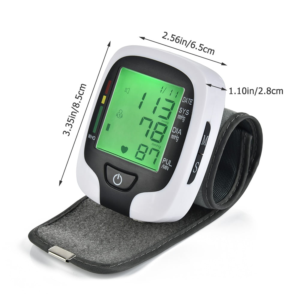 Blood Pressure Monitors - BDUN Automatic Blood Pressure Machine Wrist BP Monitor Cuff with Heart Rate, Memory and Carrying Case