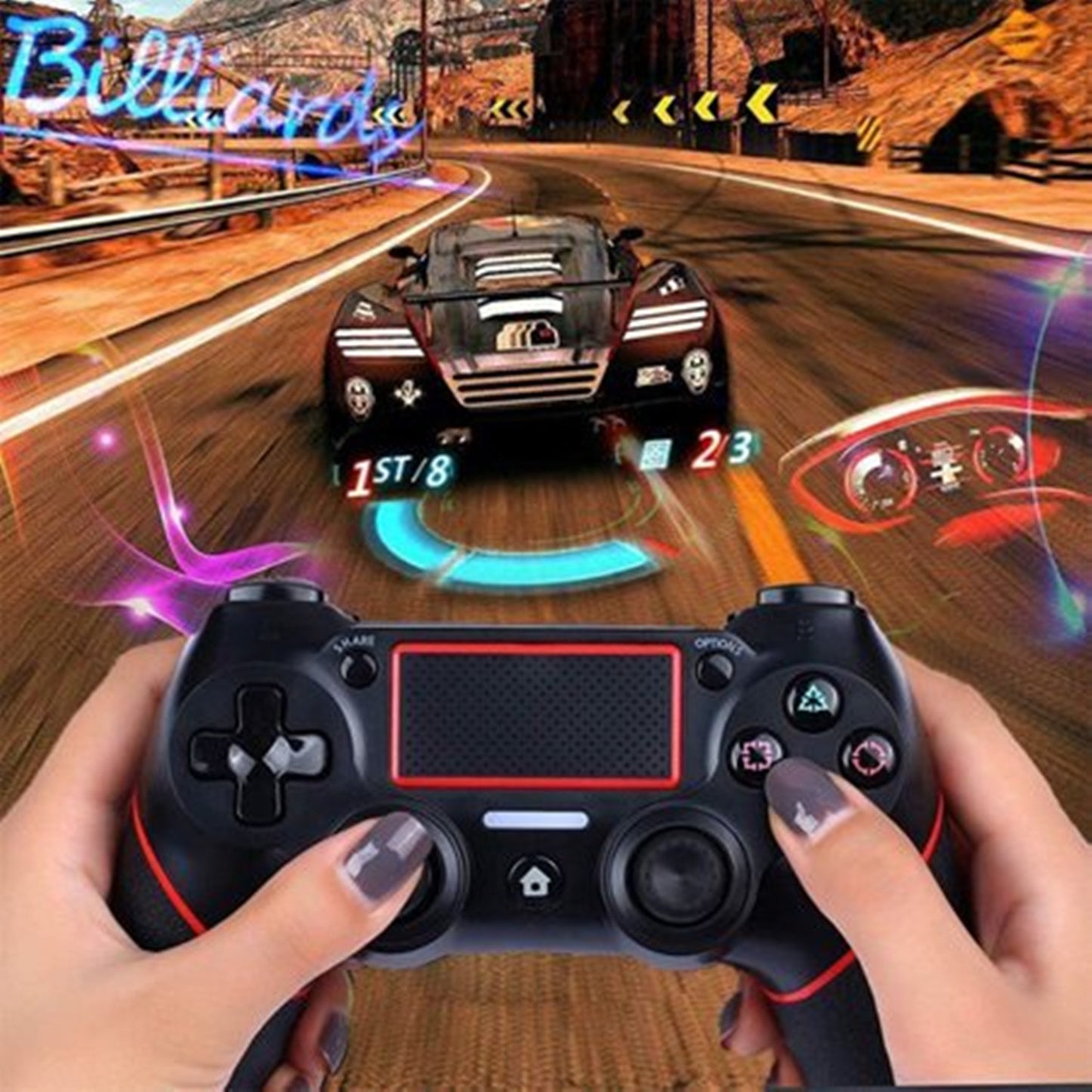 Wireless Controller for Playstation 4  with LED Indicator Gamepad Remote Joystick for PS-4/Pro/Slim