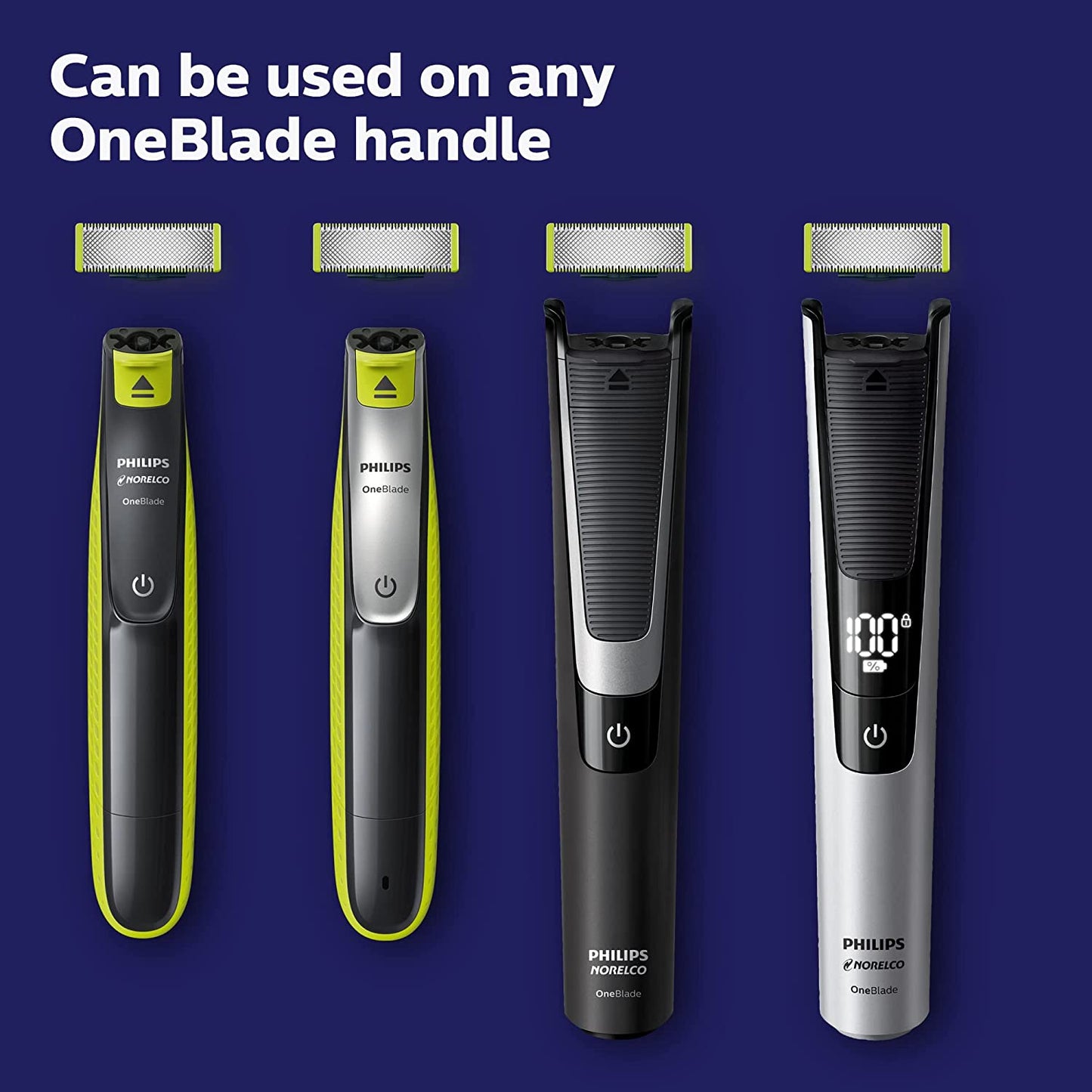 3 Count Philips Norelco OneBlade Replacement Blades, Premium Shavers Replacement Blades, QP230/80