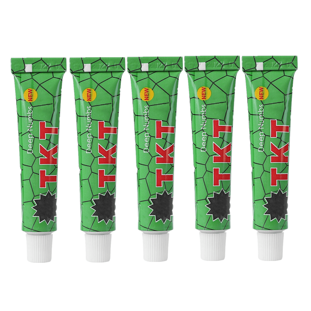 5pcs 40% Before Tattoo Cream,Lidocaine Numbing Skin Cream Tattoo for Permanent Instant Lift Brow Pencil(50g）