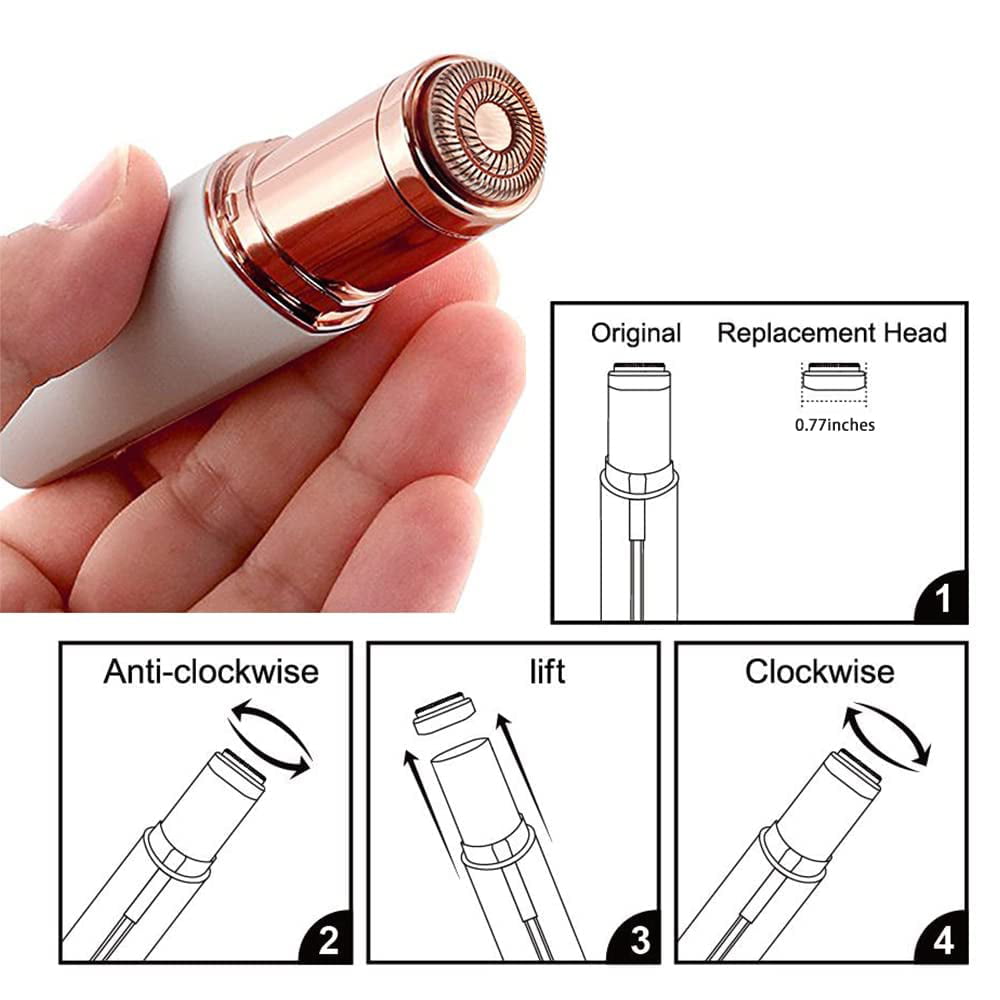 Women Facial Hair Remover Replacement Heads Generation 2 For Finishing Touch Flawless Facial Hair Removal Tool For Face, Double