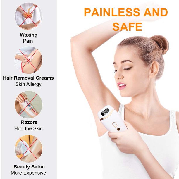 Laverner IPL Hair Removal Permanent Painless Laser Hair Remover Device for Women and Man Upgrade to 999,999 Flashes