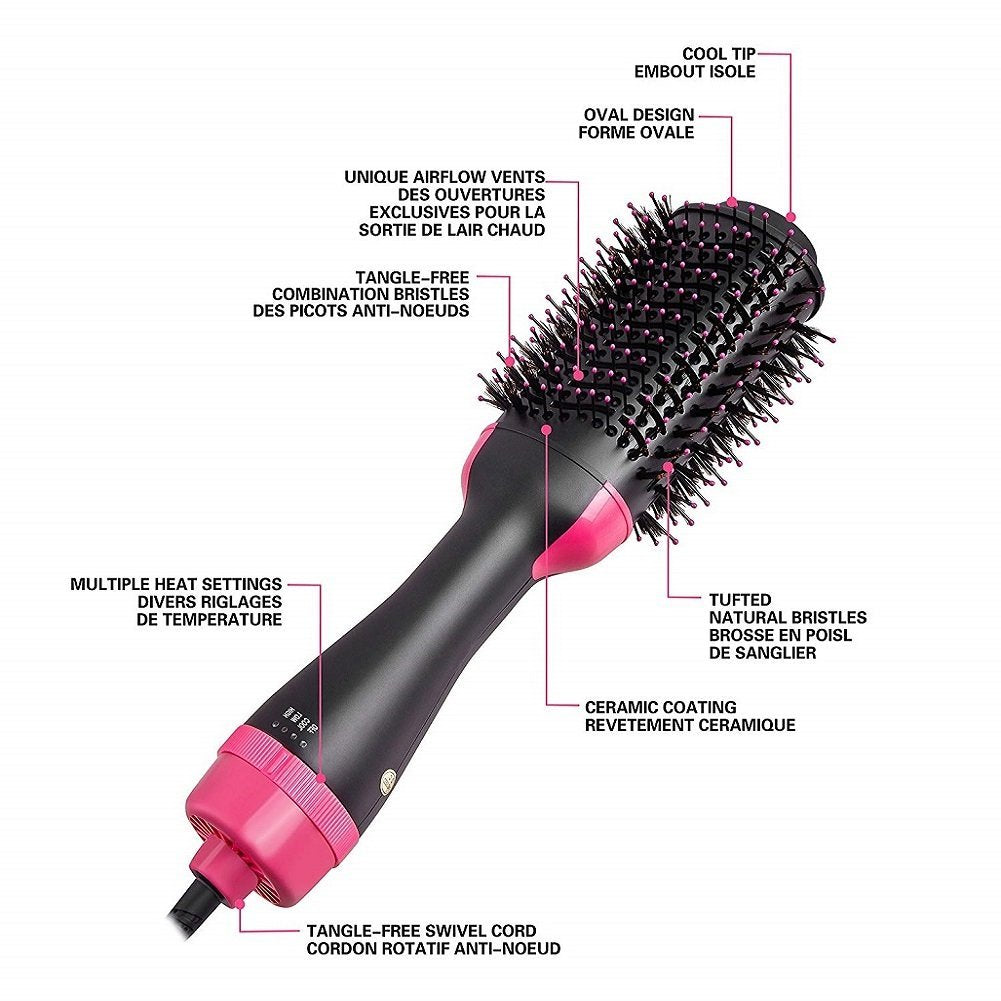 Hair Dryer One Step Hair Dryer & Volumizer Hair Dryer Revlone & Volumizing Styler Comb 3-in-1 negative ion Straightening Brush