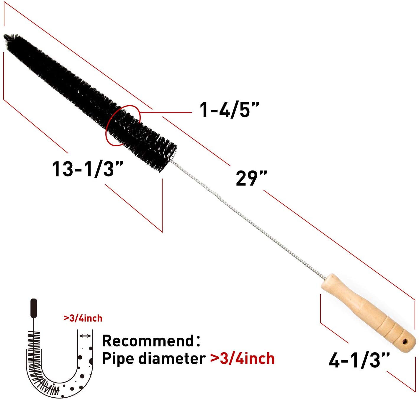 2 Pack Dryer Vent Cleaner Kit Dryer Lint Brush Vent Trap Cleaner Long Flexible Refrigerator Coil Brush Household Cleaning Brushes