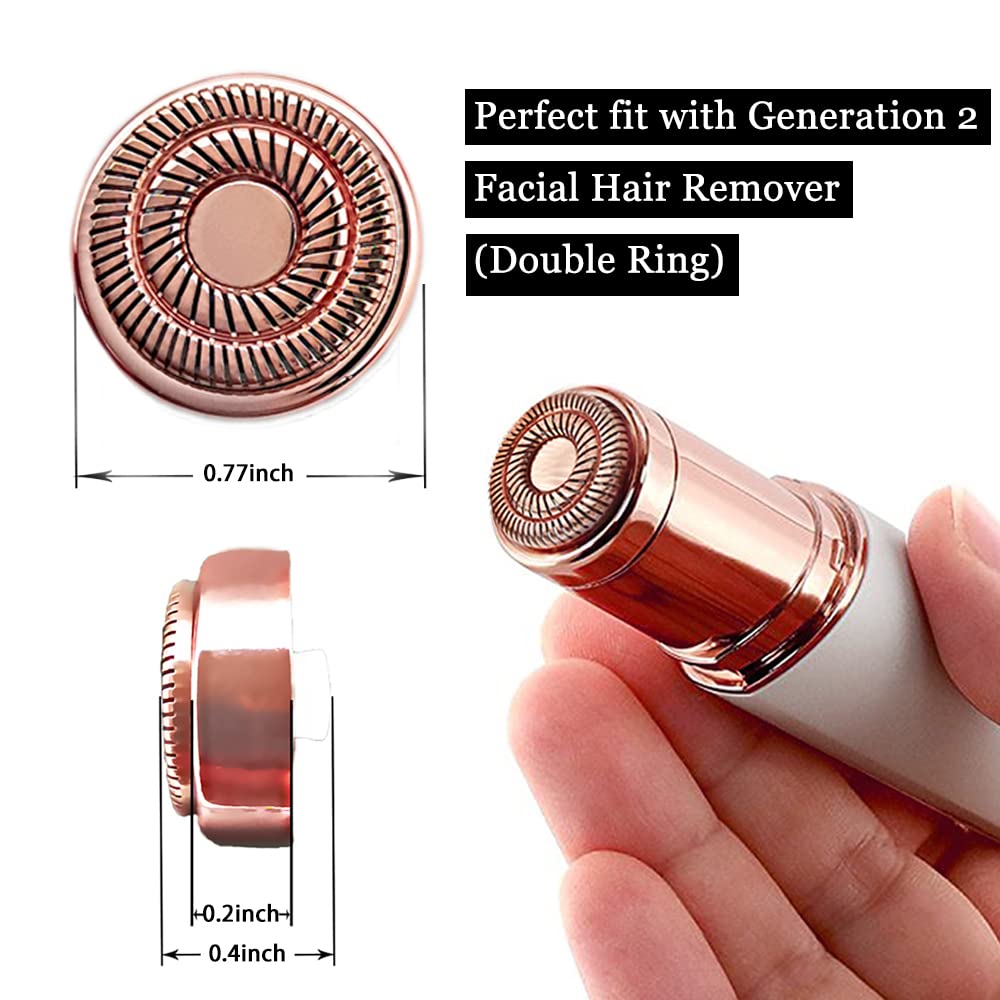 Women Facial Hair Remover Replacement Heads Generation 2 For Finishing Touch Flawless Facial Hair Removal Tool For Face, Double